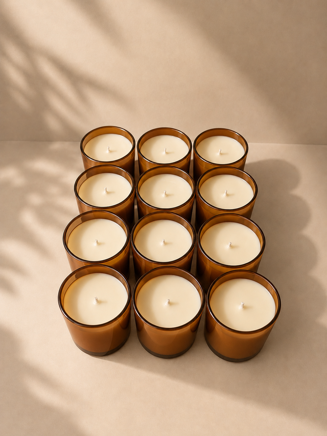 Custom wholesale soy candle - Amber glass 160gr