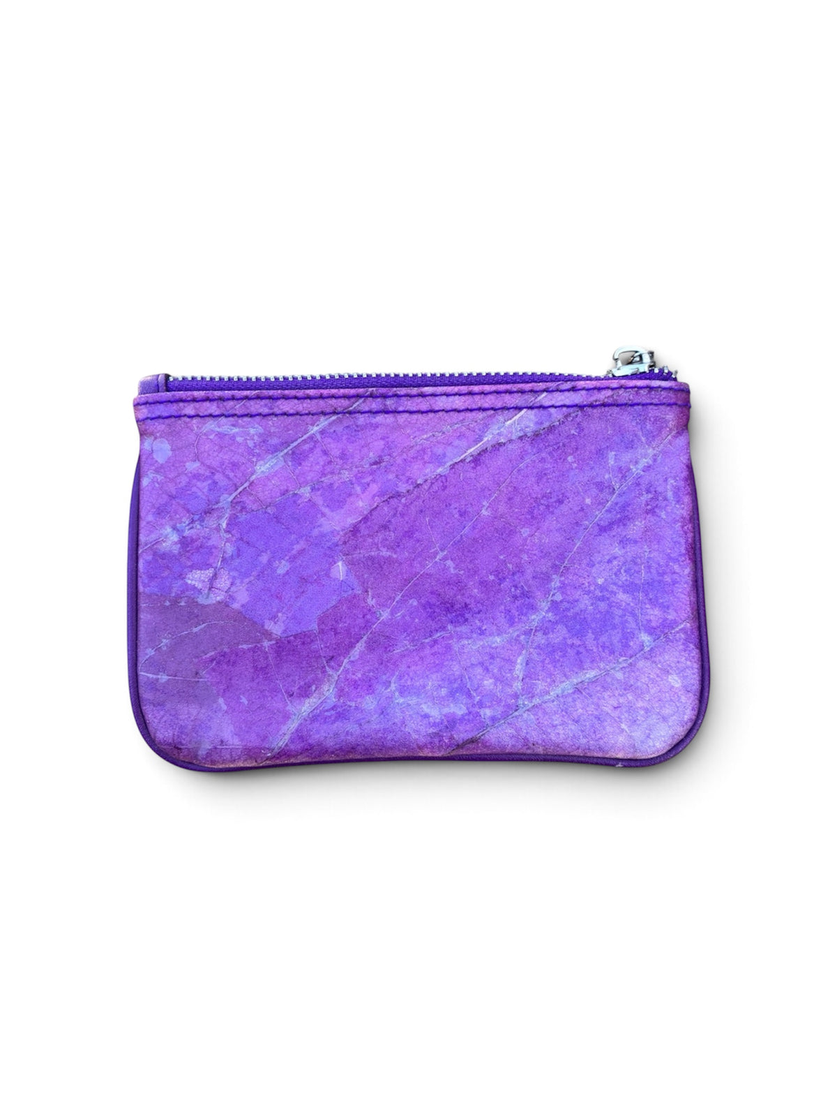 Purple Leaf leather purse