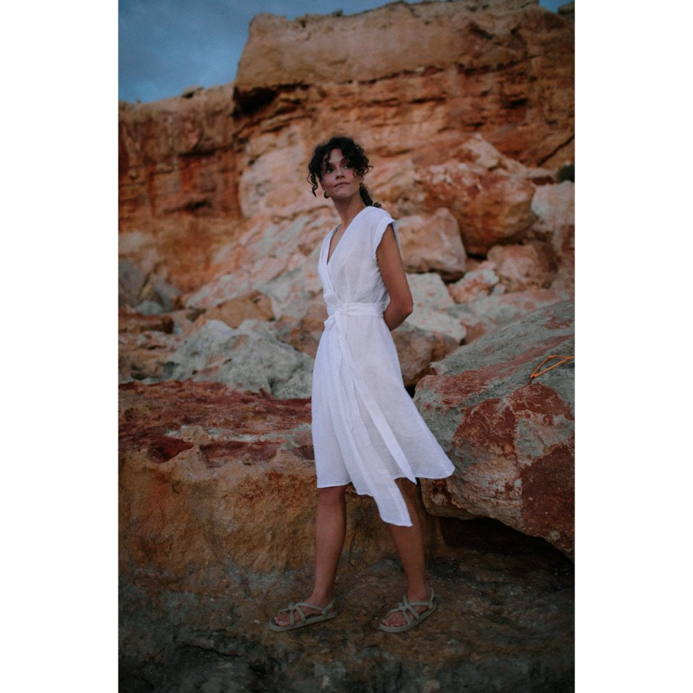 Linen dress Ayu white by Seaside Tones Seaside Tones