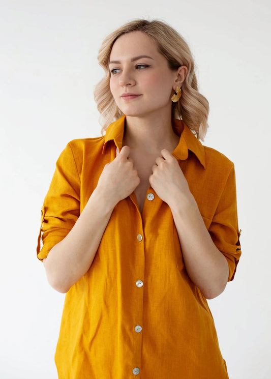 Mustard Linen shirt
