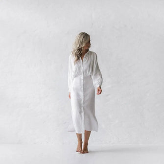 Linen Dress Nea White by Seaside Tones Seaside Tones