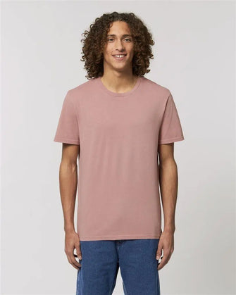 Pink organic unisex vintage dyed t-shirt Stanley Stella