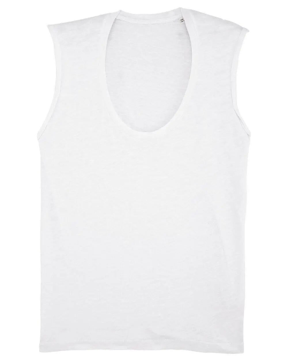 WHITE ORGANIC SCOOP NECK TANK TOP Stanley Stella