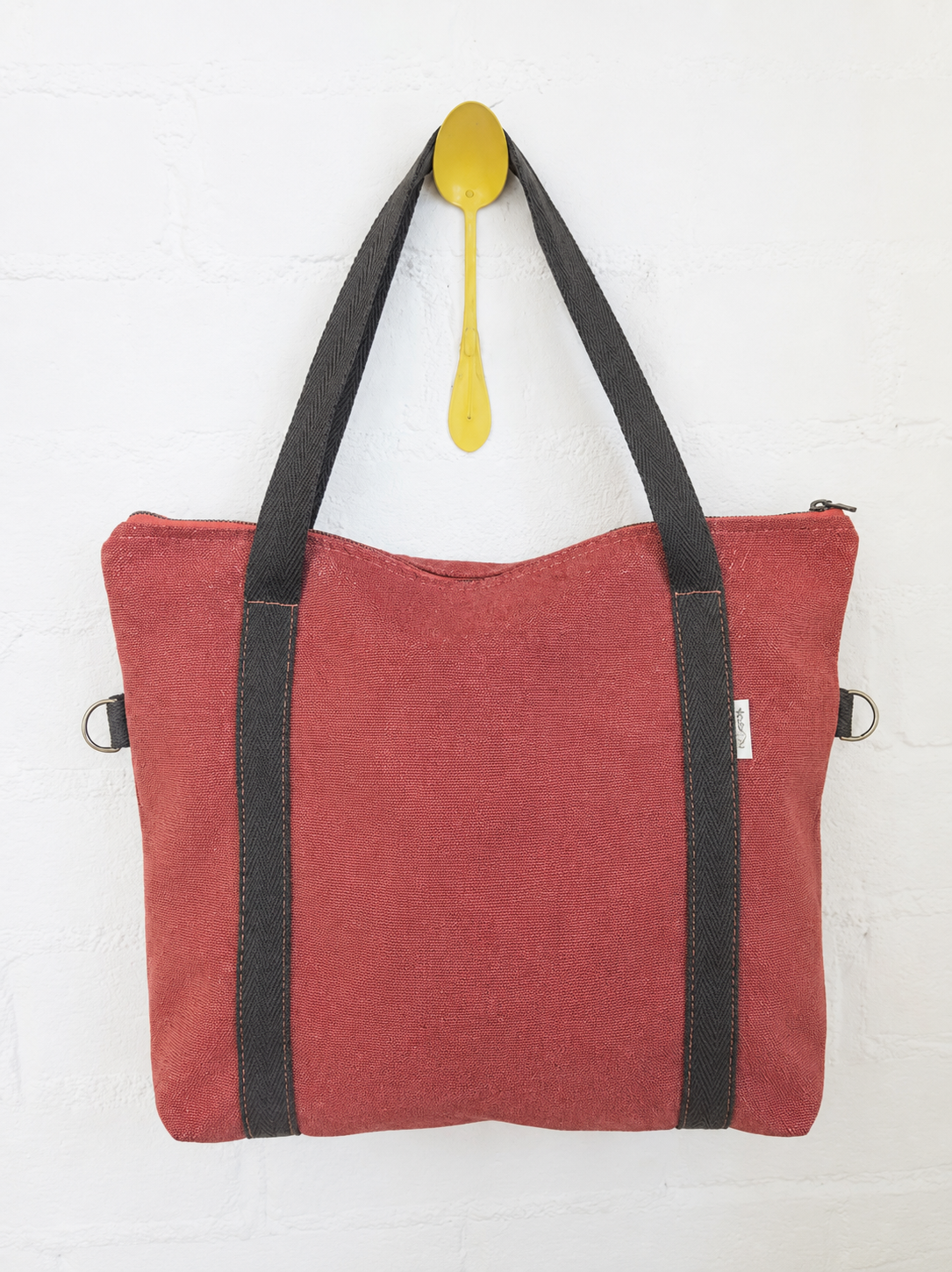 Upcycled Vegan Bag By Numon In Red Roses