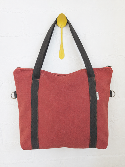 Upcycled Vegan Bag By Numon In Red Roses