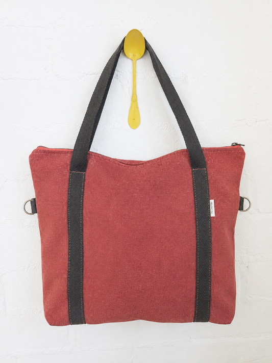 Upcycled Vegan Bag By Numon In Red Roses