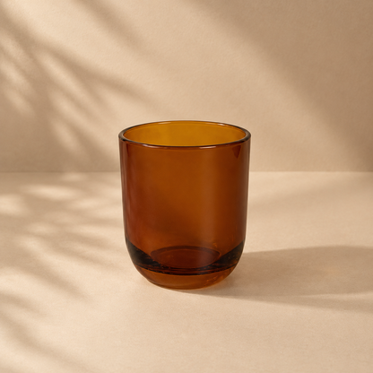 Custom wholesale soy candle - Amber glass 160gr