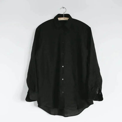 Black linen shirt by Seaside Tones Seaside Tones