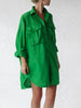 Green linen shirt supersize with pockets by Seaside Tones Seaside Tones