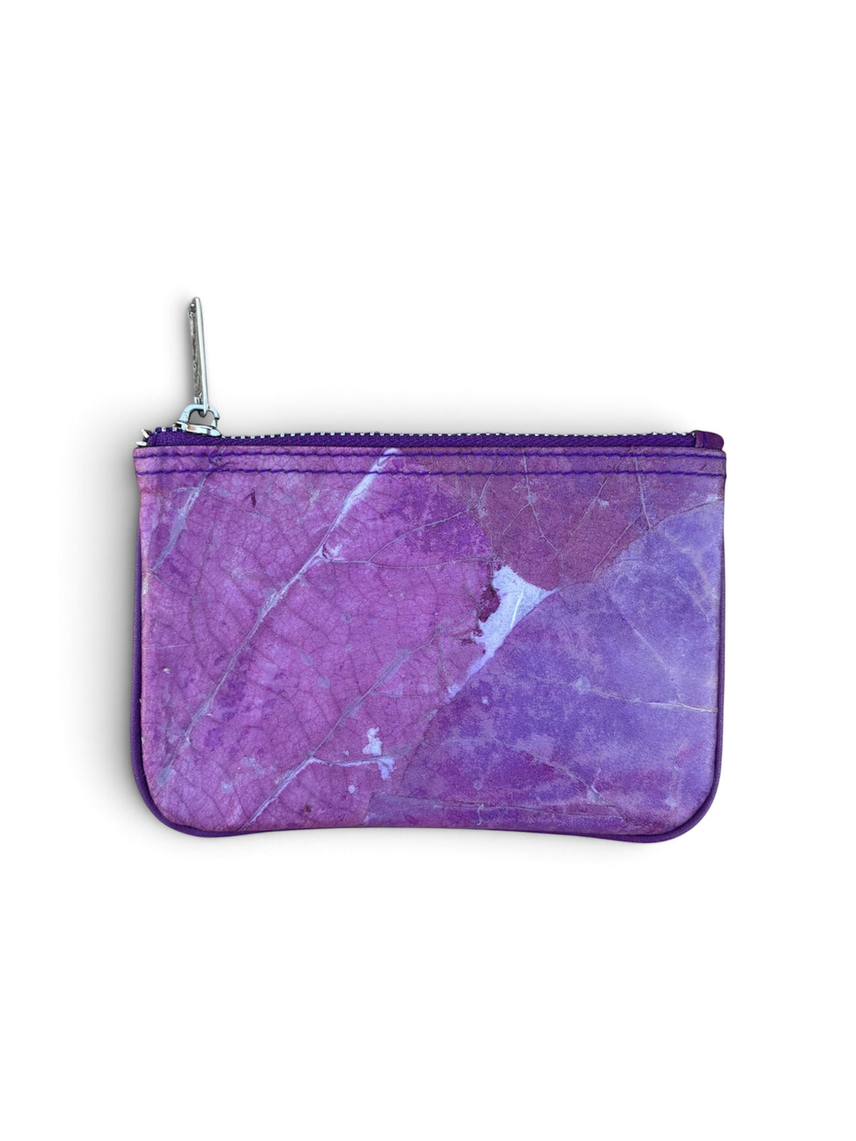 Purple Leaf leather purse