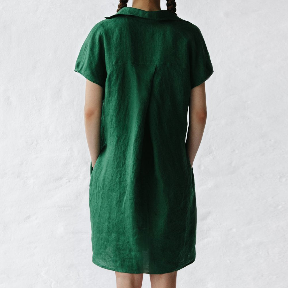 Jovi linen dress in green by Seaside Tones Seaside Tones
