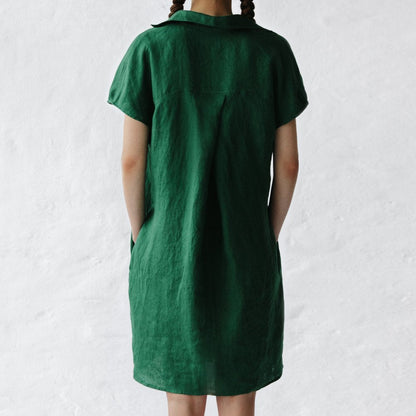 Jovi linen dress in green by Seaside Tones Seaside Tones