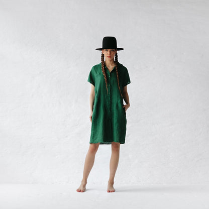Jovi linen dress in green by Seaside Tones Seaside Tones