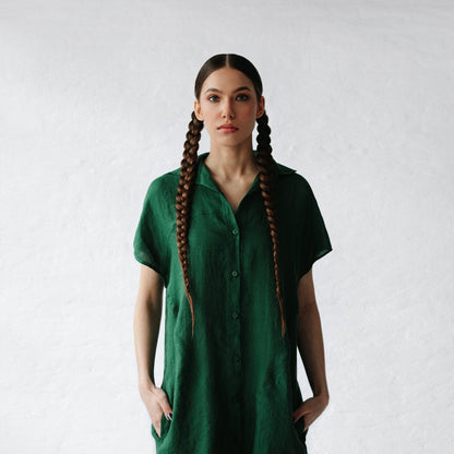 Jovi linen dress in green by Seaside Tones Seaside Tones