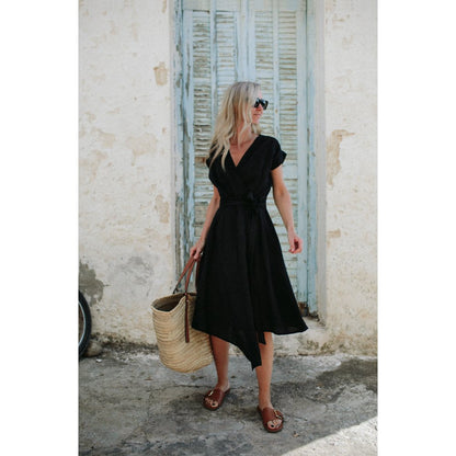 Linen dress Ayu black by Seaside Tones Seaside Tones