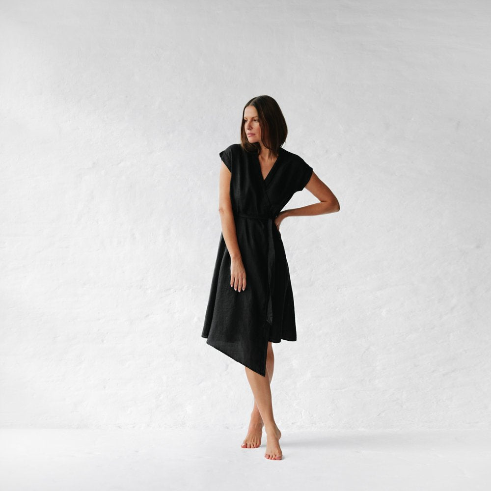 Linen dress Ayu black by Seaside Tones Seaside Tones