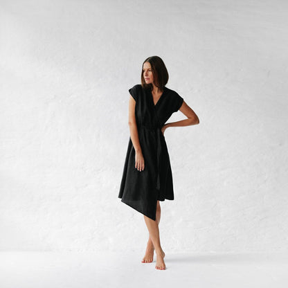 Linen dress Ayu black by Seaside Tones Seaside Tones