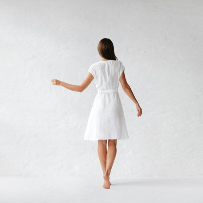 Linen dress Ayu white by Seaside Tones Seaside Tones