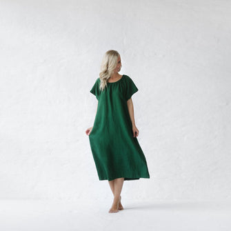 Linen dress boho green by Seaside Tones Seaside Tones