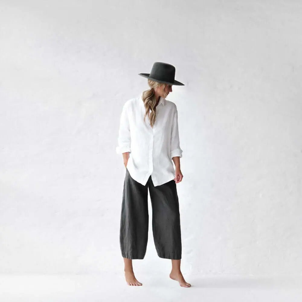 Linen grey pants Uma by Seaside Tones Seaside Tones
