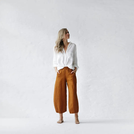Linen mustard pants Uma by Seaside Tones Seaside Tones