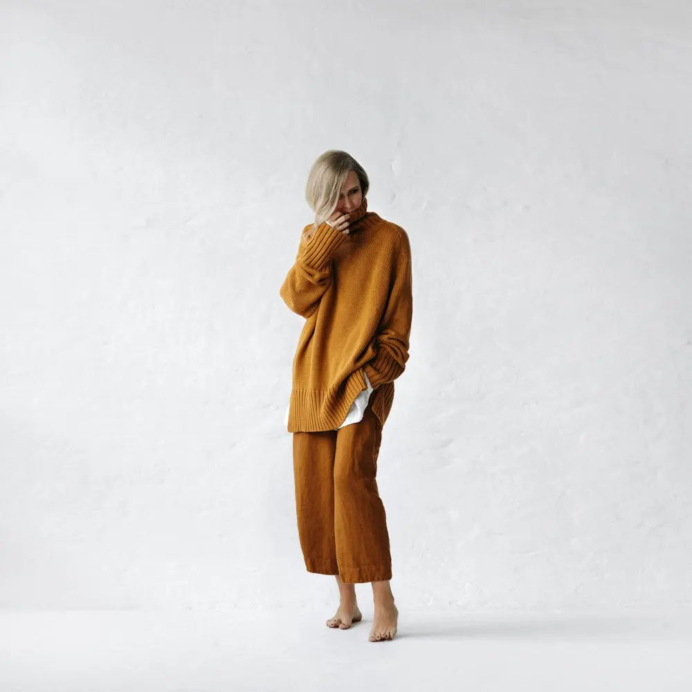 Linen mustard pants Uma by Seaside Tones Seaside Tones
