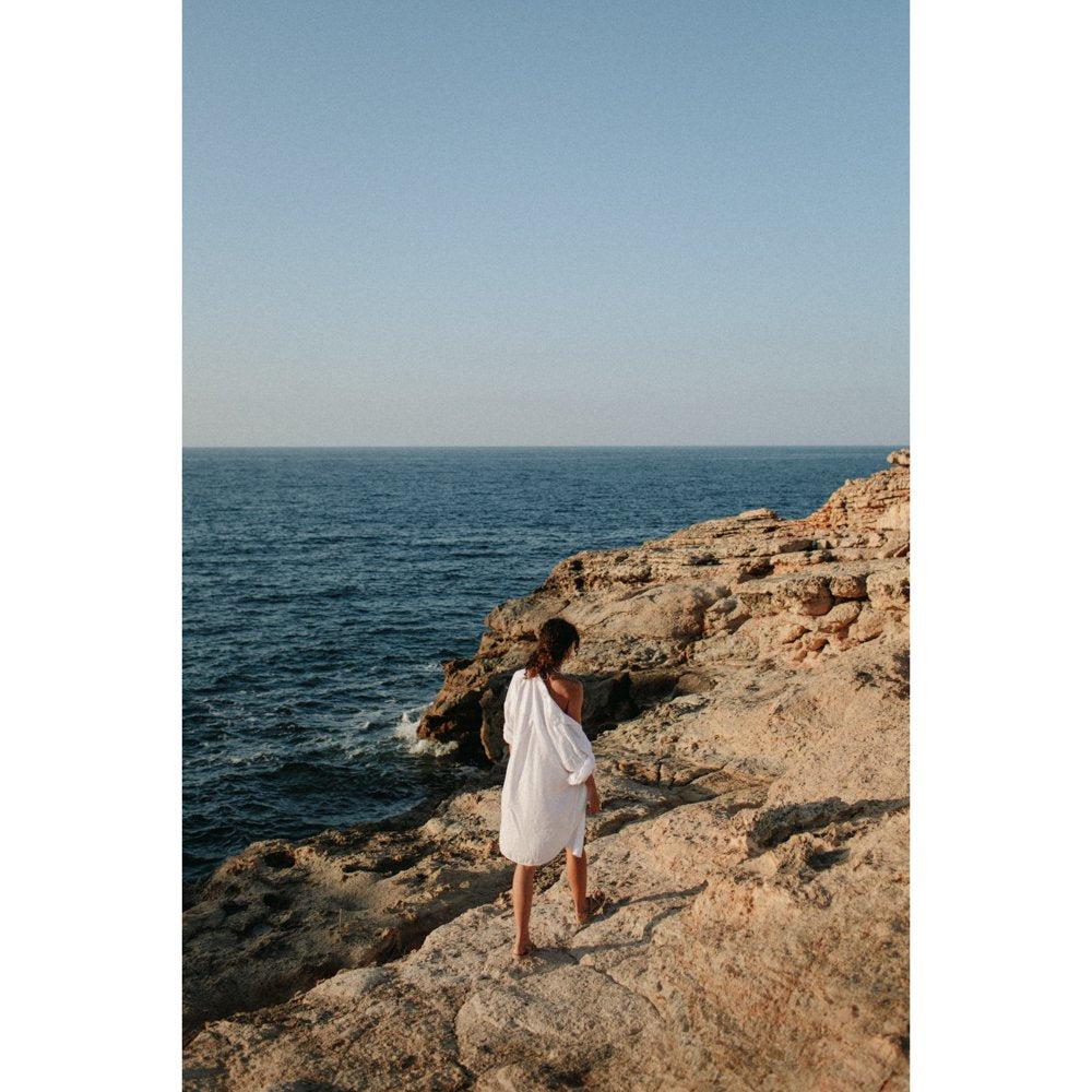 Linen supersize shirt in white by Seaside Tones Seaside Tones