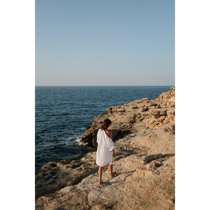 Linen supersize shirt in white by Seaside Tones Seaside Tones