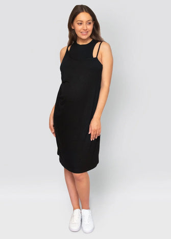Maternity essential dress in black by úton úton
