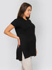 Maternity relaxed tee in black by úton úton