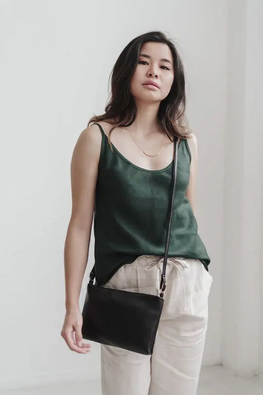 Paz - Cactus Leather Crossbody Vegan Bag Velvet Heartbeat