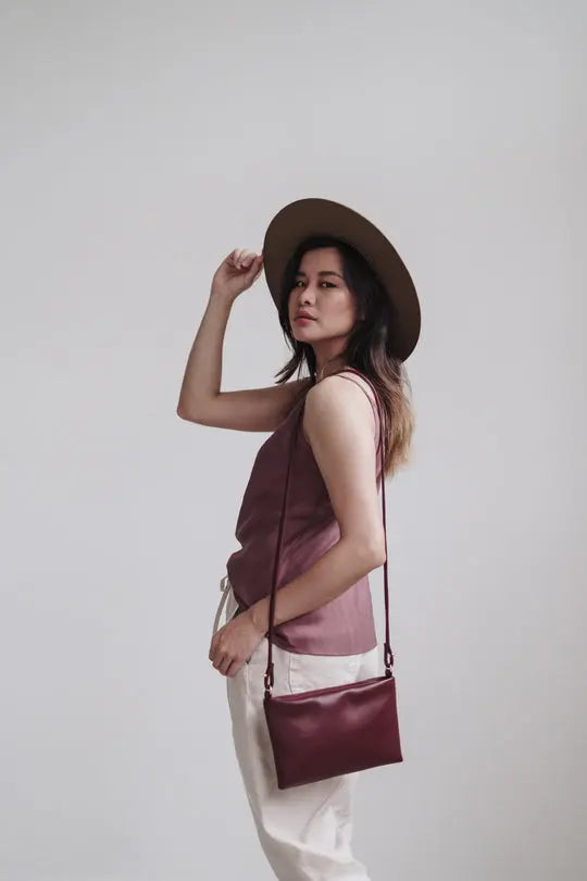Paz - Cactus Leather Crossbody Vegan Bag Velvet Heartbeat