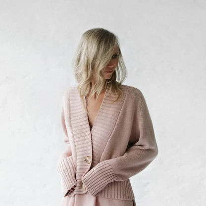 Fuchsia recycled cotton cardigan by Seaside Tones Seaside Tones