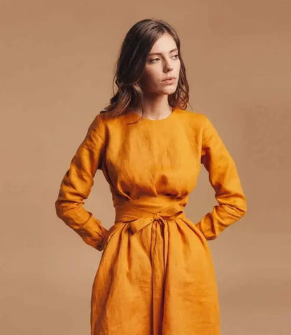*SPECIAL SALE* Belted Linen Dresses By Nich Nich