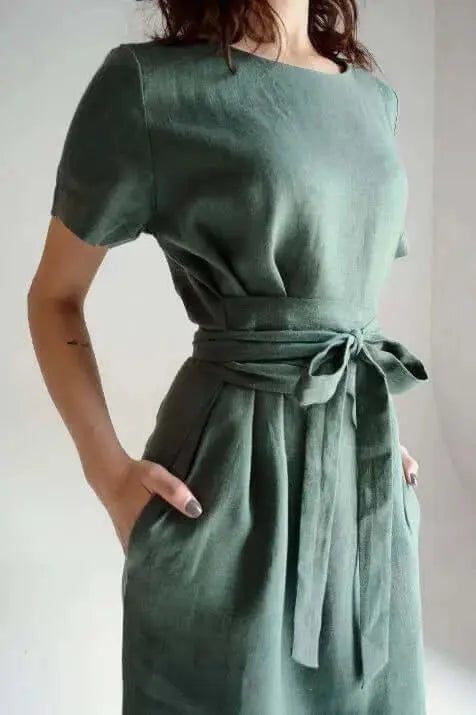 *SPECIAL SALE* Belted Linen Dresses By Nich Nich