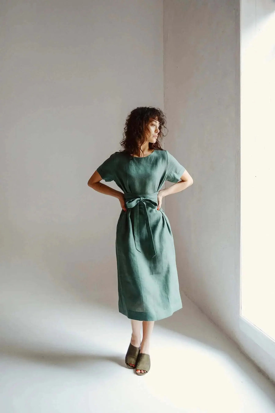 Nightwear Linen Night Gown Long Linen Wrap Dress, Beach Wedding Dress, Linen  Maxi Dress, Summer Womens