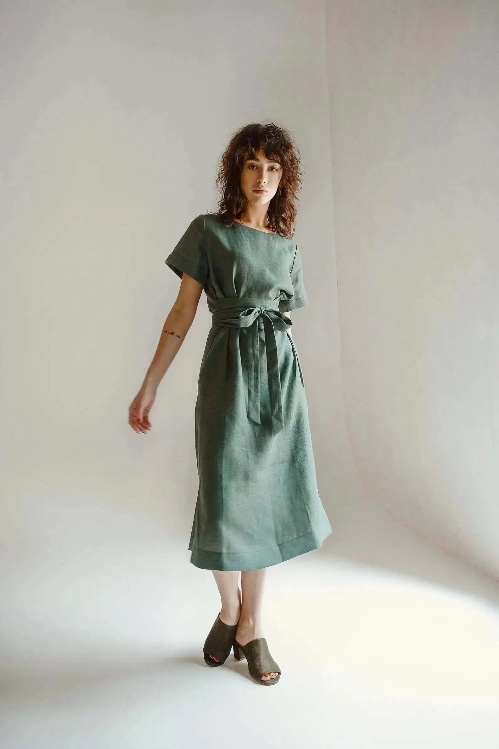 *SPECIAL SALE* Belted Linen Dresses By Nich Nich