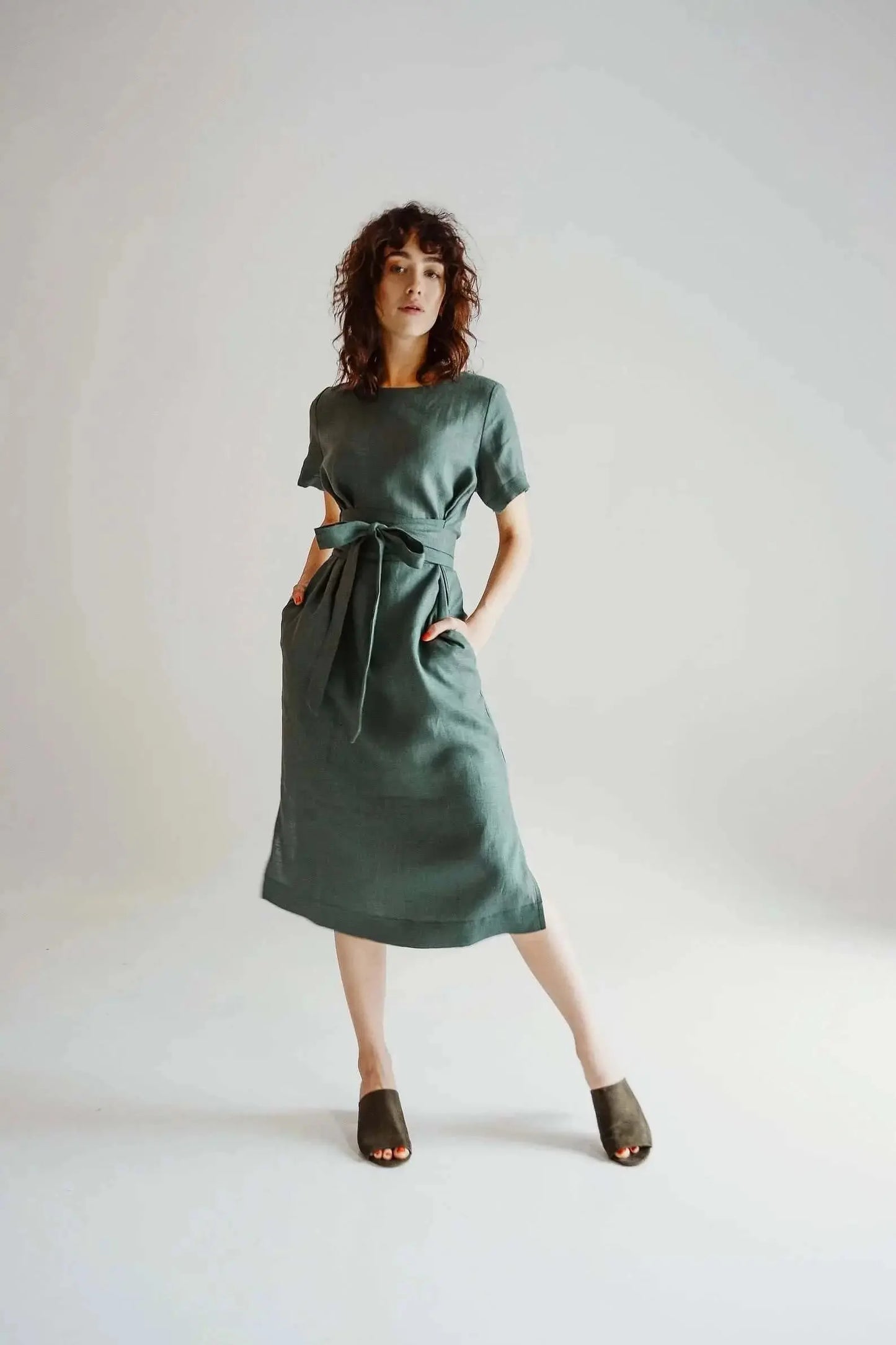 *SPECIAL SALE* Belted Linen Dresses By Nich Nich