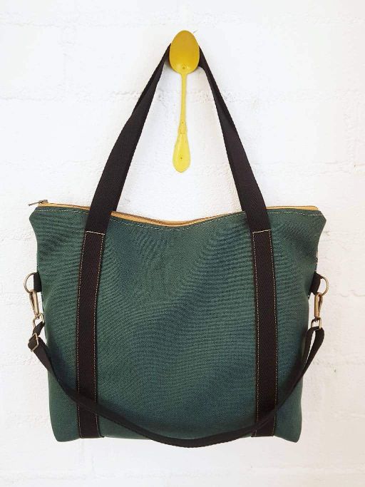 Upcycled Vegan Bag With Zip - Roses Numon