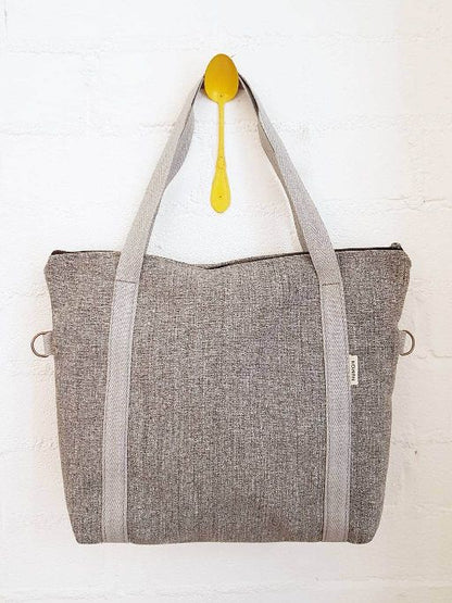Upcycled Vegan Bag With Zip - Roses Numon
