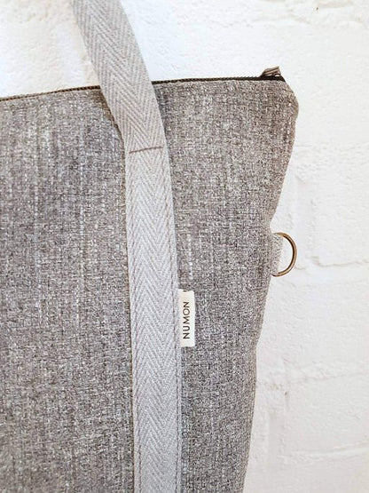 Upcycled Vegan Bag With Zip - Roses Numon
