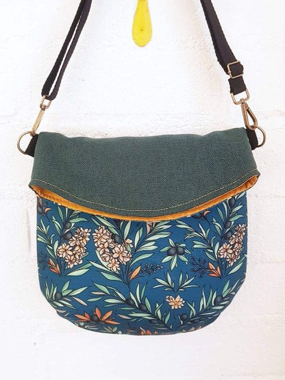 Upcycled vegan messenger bag - Stone Numon