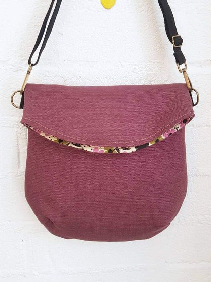 Upcycled vegan messenger bag - Stone Numon
