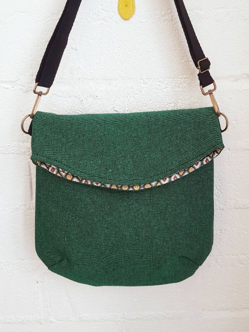 Upcycled vegan messenger bag - Stone Numon