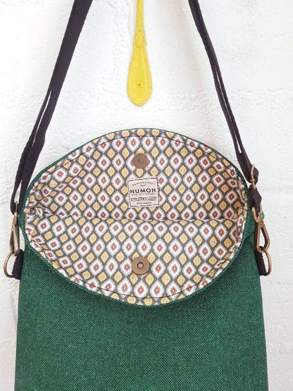 Upcycled vegan messenger bag - Stone Numon