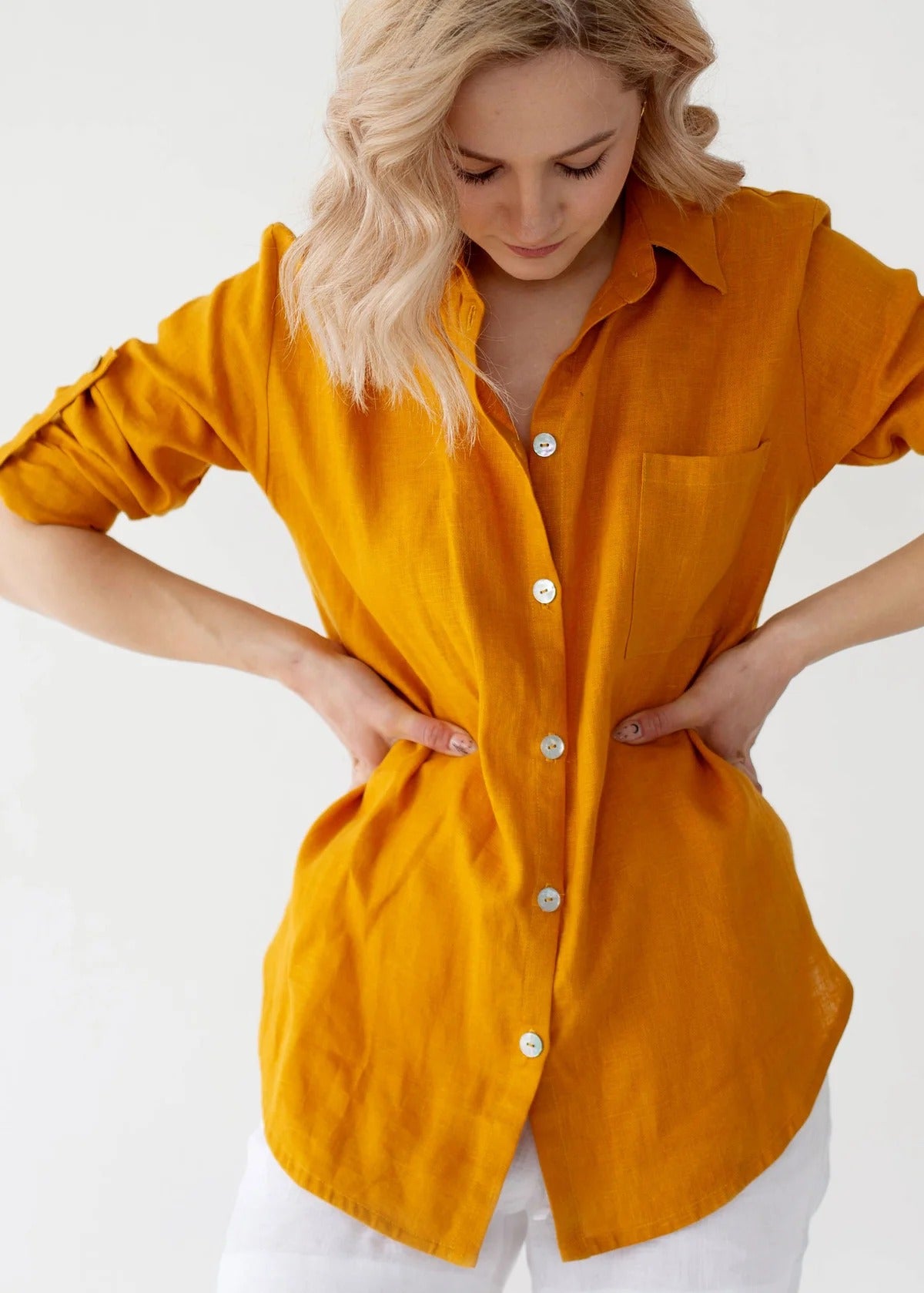 Mustard Linen shirt