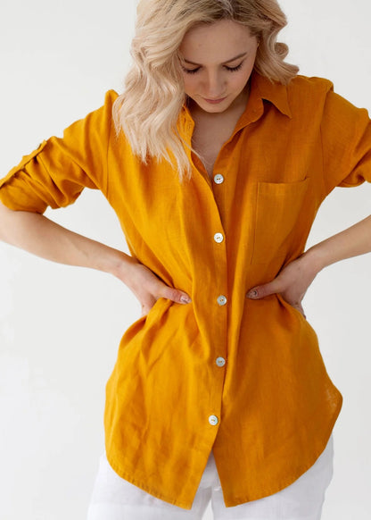Mustard Linen shirt
