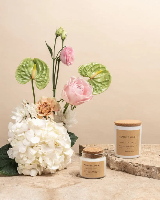 Almond milk soy candle Velvety Soy Candles