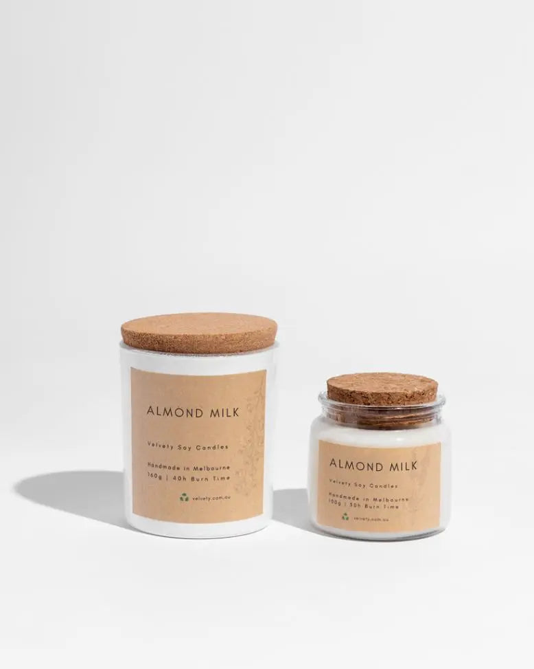 Almond milk soy candle Velvety Soy Candles