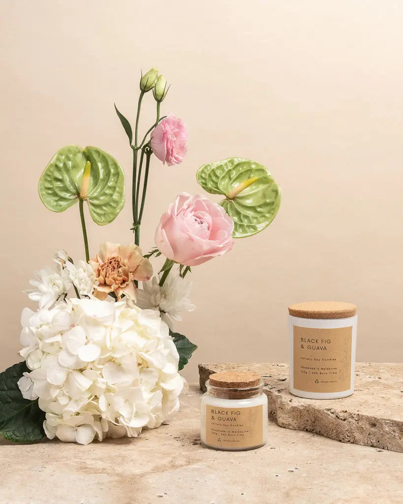 Black fig & guava soy candle Velvety Soy Candles